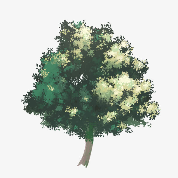 油画大树图片素材免抠