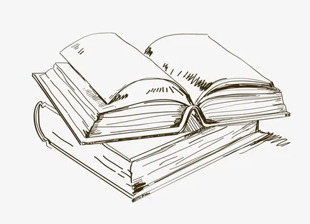 手绘插图世界知识产权日书本线稿免抠