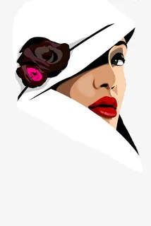 戴白色帽子的女人免抠