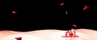 情人节约惠扁平黑色电商海报背景高清