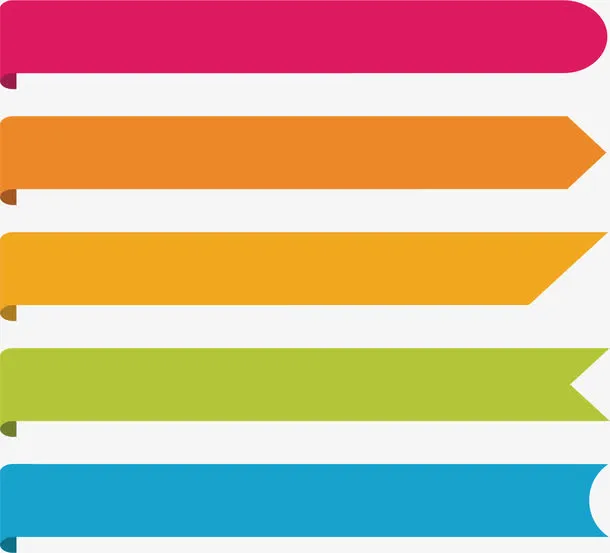 矢量创意设计横向条纹分类图免抠