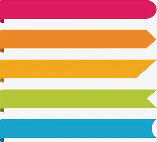 矢量创意设计横向条纹分类图免抠