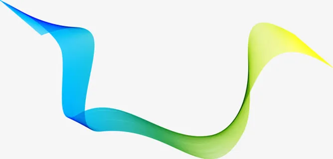 彩色波动曲线线条图免抠