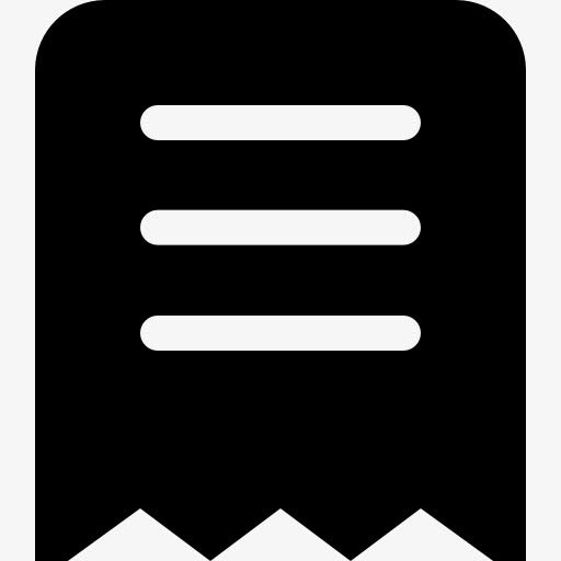 破损的黑色票符号图标免抠