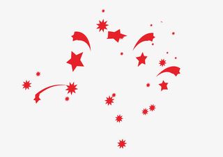 矢量红色立体星星素材免抠