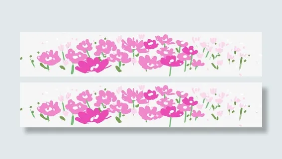 高清手绘矢量小红花免抠