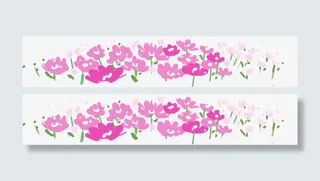 高清手绘矢量小红花免抠