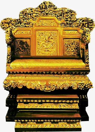 中国风龙纹座椅装饰免抠