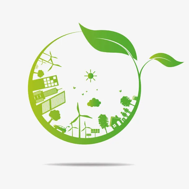 创意绿色环保城市免抠