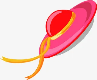 卡通手绘夏日沙滩小红帽免抠