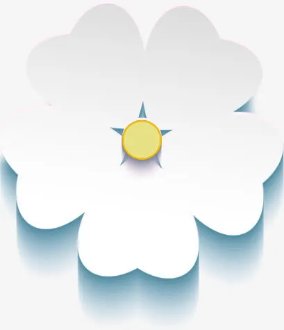 清新手绘爱心花瓣设计花朵免抠
