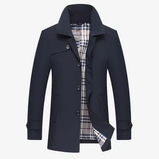 南极人男士中长款风衣免抠