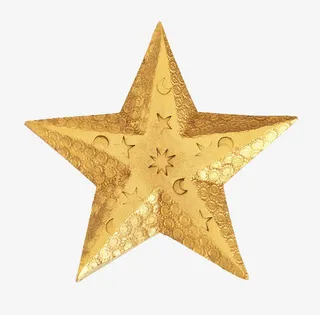 星星月亮花纹星星免抠