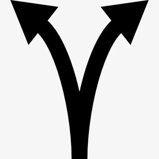 上箭头分岔两图标免抠