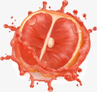 橙色清新柚子免抠