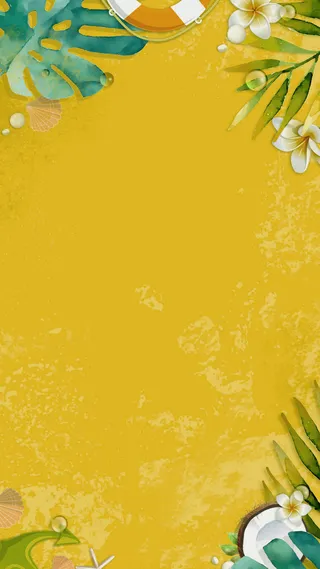 海滩椰子树椰汁阳光海滩H5背景高清