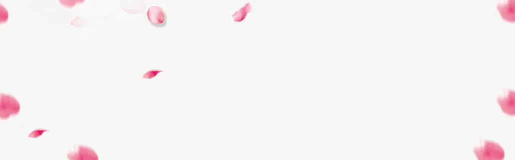 粉色手绘花瓣漂浮素材免抠