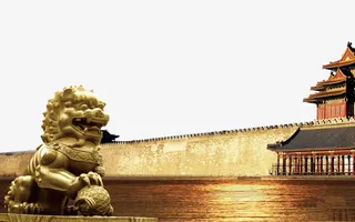 古典建筑  石狮免抠