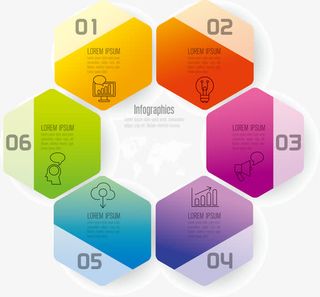 彩色图表矢量图免抠