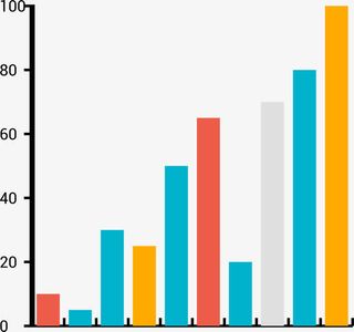 彩色柱状图免抠