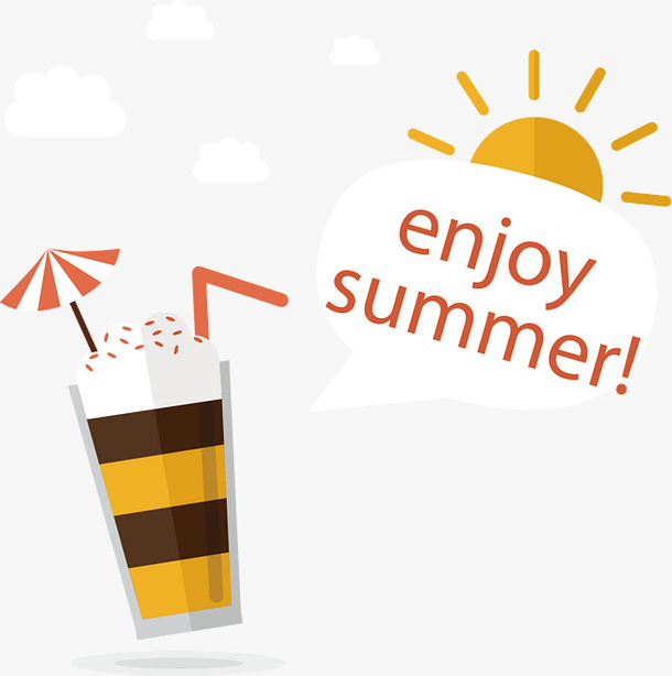 饮品太阳沙滩夏日 夏天 素材 夏 立夏 暑天5免抠