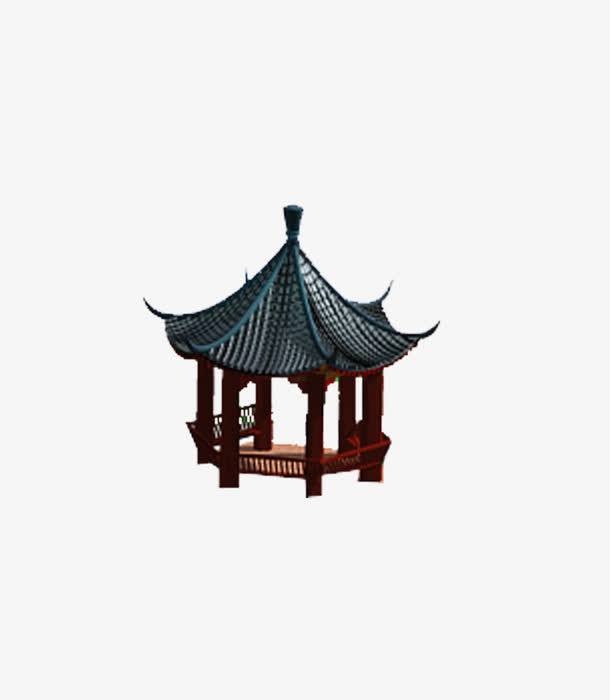 江南园林建筑凉亭免抠