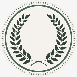 黄色植物徽章免抠