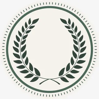 黄色植物徽章免抠