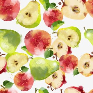 水彩苹果底纹免抠