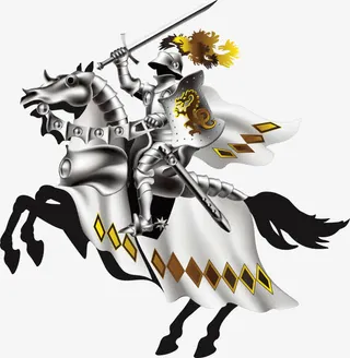 英勇善战的矢量骑士免抠