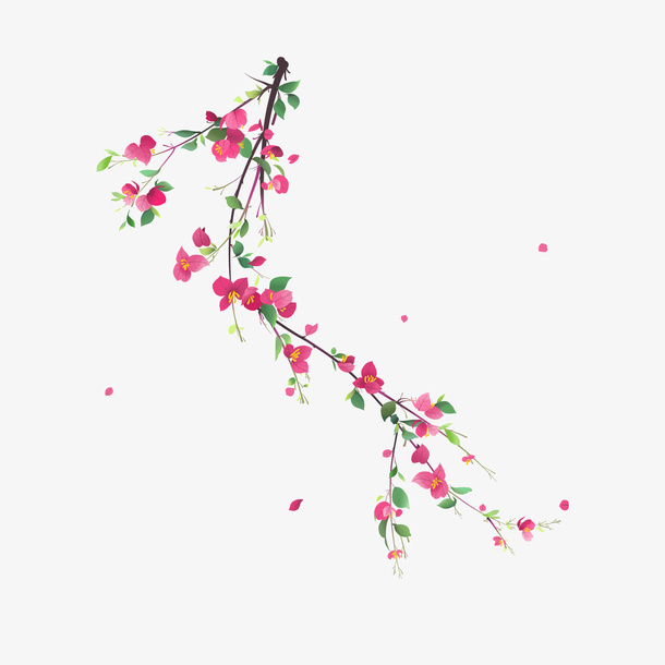 清新小花卡通插画7免抠