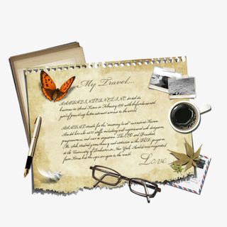 撕裂纸张书信免抠素材免抠