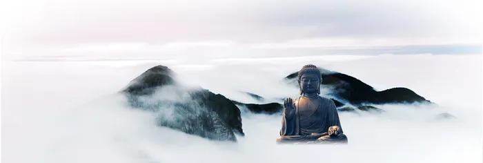 佛像虚空云层背景高清