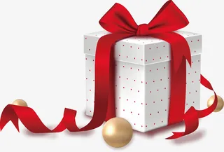 礼盒礼物金色小球免抠