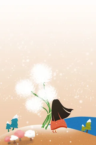 卡通简约秋冬新品促销海报背景psd高清