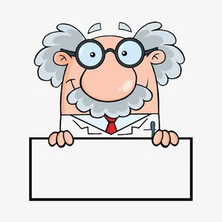 卡通钻研的博士PNG免抠