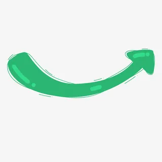 创意卡通绿色箭头矢量素材免抠