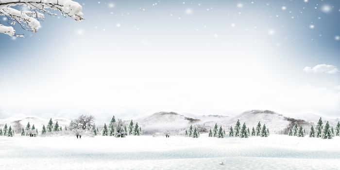冬季唯美雪景背景高清