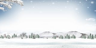 冬季唯美雪景背景高清