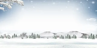 冬季唯美雪景背景高清