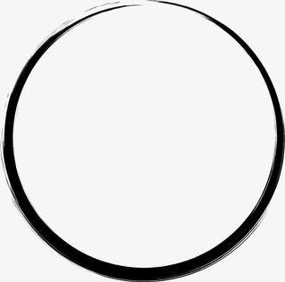 圆形水墨圈圈免抠