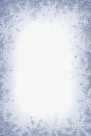 圣诞节白色边框免抠