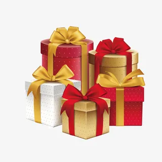 手绘卡通装饰礼盒广告设计免抠