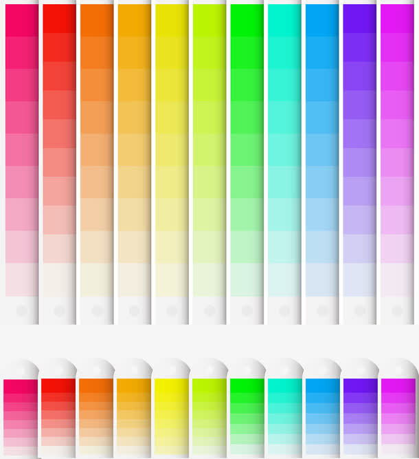 彩色CMYK色卡矢量图免抠