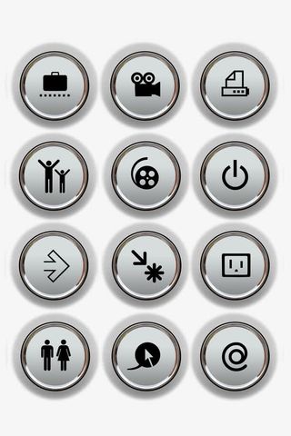 韩版按钮标志免抠