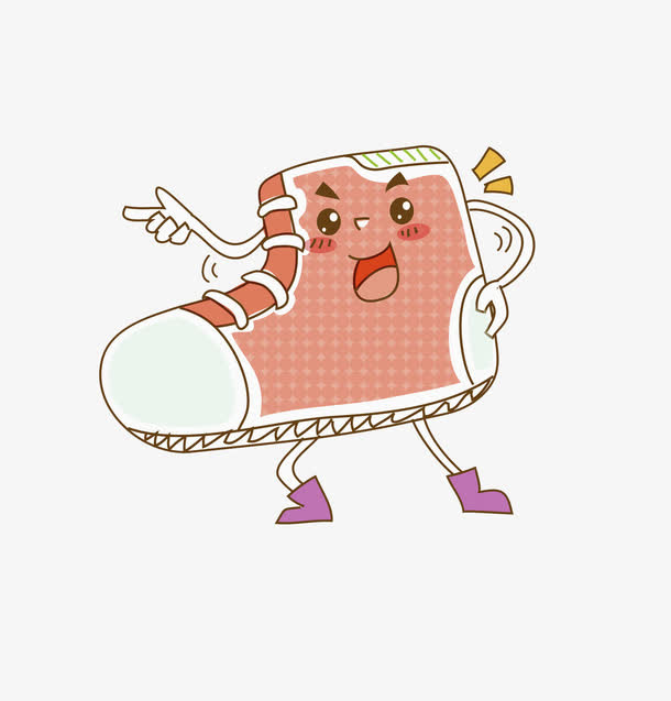 手绘鞋子漫画免抠