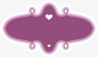 紫色爱心标签免抠