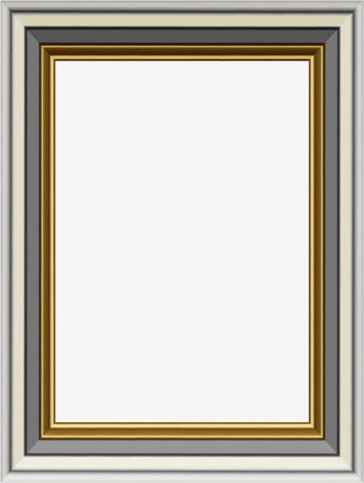 金属质感花纹边框相框免抠