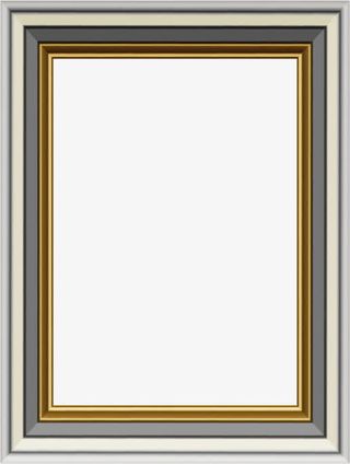 金属质感花纹边框相框免抠