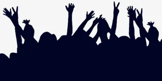 举手的人群免抠